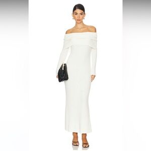 NWT! Lovers and Friends Sade Maxi Knit Dress in Ivory